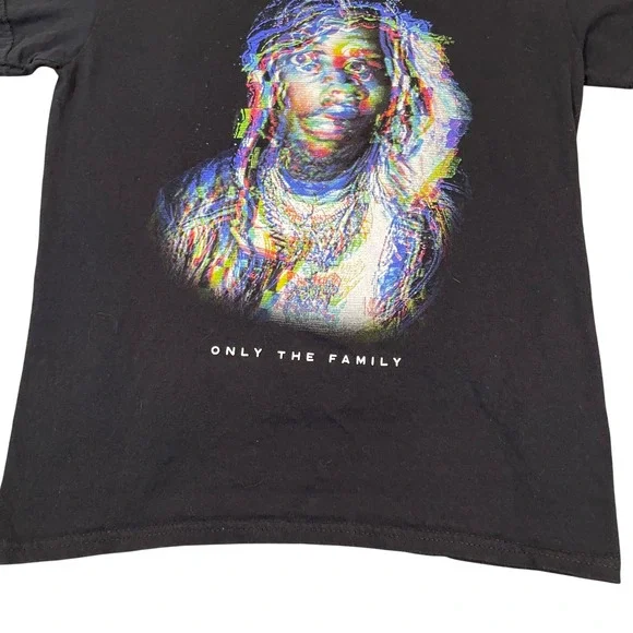 Lil Durk Graphic T-Shirt Only The Family Rap‎ Hip Hop Black Cotton Tee Small - Picture 4 of 10